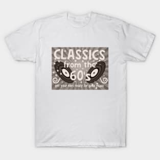 classic rock 60s vintage poster vinyl T-Shirt